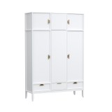 Антресоль шкафа 3х дверного Бридж белый лак картинка 2 Антресоль шкафа 3х дверного Бридж белый лак картинка 2