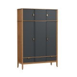 Антресоль шкафа 3х дверного Бридж браун/серый 7012 картинка 2 Антресоль шкафа 3х дверного Бридж браун/серый 7012 картинка 2