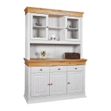 Буфет Бостон белый воск+антик - картинка 1