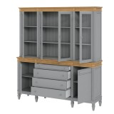 Буфет Ольса 440/424 Серый №7042 + антик №24- картинка 3 Буфет Ольса 440/424 Серый №7042 + антик №24- картинка 3