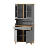 Буфет Рандеву 222 массив сосны Серый 7042 + антик №24 рис3 Буфет Рандеву 222 массив сосны Серый 7042 + антик №24 рис3