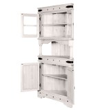 Буфет Викинг 02 (угловой) белый воск картинка 2 Буфет Викинг 02 (угловой) белый воск картинка 2