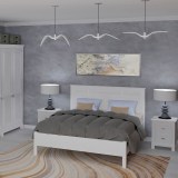 Кровать Рауна 140x200 (белый воск УКВ)