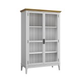 Деревянная мебель Квадро - С / Шкаф для посуды  20 белый лак - антик 24 картинка 1