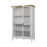 Деревянная мебель Квадро - С / Шкаф для посуды  20 белый лак - антик 24 картинка 3