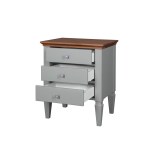 Деревянная тумба прикроватная с ящиками Ольса 03 (серый 7042/антик 24) Деревянная тумба прикроватная с ящиками Ольса 03 (серый 7042/антик 24)
