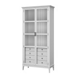 Деревянный книжный шкаф Квадро-С 220/04 белый лак массив сосны картинка 3 Деревянный книжный шкаф Квадро-С 220/04 белый лак массив сосны картинка 3