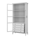 Деревянный книжный шкаф Квадро-С 220/04 белый лак массив сосны картинка 5 Деревянный книжный шкаф Квадро-С 220/04 белый лак массив сосны картинка 5