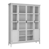 Деревянный книжный шкаф Квадро-С 422С белый лак  массив сосны картинка 1