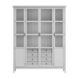 Деревянный шкаф для книг «Квадро-С» 422С/04 белый лак картинка 2 Деревянный шкаф для книг «Квадро-С» 422С/04 белый лак картинка 2