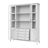 Деревянный шкаф для книг «Квадро-С» 422С/04 белый лак картинка 4 Деревянный шкаф для книг «Квадро-С» 422С/04 белый лак картинка 4