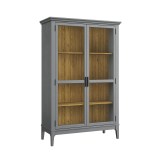 Деревянный шкаф для посуды Квадро-С  20 серый 7042 - антик 24  картинка 1
