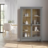 Деревянный шкаф для посуды Квадро-С 20 серый 7042 - антик 24 картинка 4 Деревянный шкаф для посуды Квадро-С 20 серый 7042 - антик 24 картинка 4