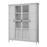 Деревянный шкаф книжный Квадро-С 422Ф/04 белый лак картинка 3