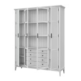 Деревянный шкаф книжный Квадро-С 422Ф/04 белый лак картинка 5