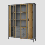 Деревянный шкаф книжный Квадро-С 422Ф/04 серый 7042 - антик 24 картинка 5 Деревянный шкаф книжный Квадро-С 422Ф/04 серый 7042 - антик 24 картинка 5