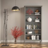 Деревянный стеллаж Квадро-С 20 серый 7042 массив сосны картинка 4 Деревянный стеллаж Квадро-С 20 серый 7042 массив сосны картинка 4