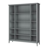 Деревянный стеллаж Квадро-С 40-205 серый №7042 массив сосны картинка 3 Деревянный стеллаж Квадро-С 40-205 серый №7042 массив сосны картинка 3