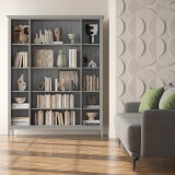 Деревянный стеллаж Квадро-С 40-205 серый №7042 массив сосны картинка 4 Деревянный стеллаж Квадро-С 40-205 серый №7042 массив сосны картинка 4