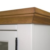 Коллекция мебели Квадро - С из сосны / Шкаф для посуды 21 белый лак - антик 24 №3 Коллекция мебели Квадро - С из сосны / Шкаф для посуды 21 белый лак - антик 24 №3