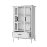 Коллекция мебели Квадро - С из сосны / Шкаф для посуды 21 белый лак картинка 2 Коллекция мебели Квадро - С из сосны / Шкаф для посуды 21 белый лак картинка 2