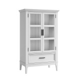 Коллекция мебели Квадро - С из сосны / Шкаф для посуды  21 белый лак купить недорого в Москве