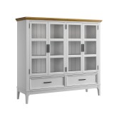 Коллекция мебели Квадро - С массив сосны / Шкаф для посуды 42 белый лак-антик 24  картинка 1