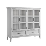 Коллекция мебели Квадро - С массив сосны / Шкаф для посуды 42 белый лак  купить недорого скидки