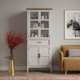 Коллекция мебели Квадро - С / Шкаф для посуды 221-185 белый лак-антик 24 купить недорого-5 Коллекция мебели Квадро - С / Шкаф для посуды 221-185 белый лак-антик 24 купить недорого-5