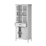 Коллекция мебели Квадро - С / Шкаф для посуды  221-185 белый лак картинка 2