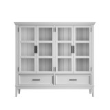 Коллекция мебели Квадро - С / Шкаф для посуды 42 белый лак  из сосны купить недорого скидки рис 1