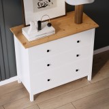 Комод 3 ящика ХЕМНЭС (Россия) белый/светло-коричневый - 5 Комод 3 ящика ХЕМНЭС (Россия) белый/светло-коричневый - 5