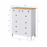 Комод 6 ящик ХЕМНЭС (Россия) белый/светло коричневый 3 Комод 6 ящик ХЕМНЭС (Россия) белый/светло коричневый 3