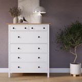 Комод 6 ящик ХЕМНЭС (Россия) белый/светло коричневый 7 Комод 6 ящик ХЕМНЭС (Россия) белый/светло коричневый 7