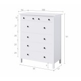 Комод 6 ящиков ХЕМНЭС (Россия) оригинал белый картинка 3