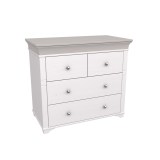 Комод Бейли белый воск/антрацит - картинка 1