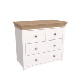 Комод Бейли белый воск-антик