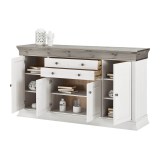 Комод Бостон 4+2 белый воск+серый- картинка 4 Комод Бостон 4+2 белый воск+серый- картинка 4