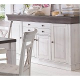 Комод Бостон 4+2 белый воск+серый- картинка 6 Комод Бостон 4+2 белый воск+серый- картинка 6