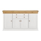 Комод Бостон 4+2 с откидной крышкой Белый воск+серый - картинка 2 Комод Бостон 4+2 с откидной крышкой Белый воск+серый - картинка 2