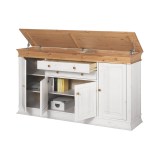 Комод Бостон 4+2 с откидной крышкой Белый воск+серый - картинка 4 Комод Бостон 4+2 с откидной крышкой Белый воск+серый - картинка 4