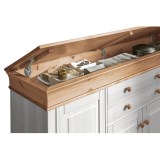 Комод Бостон 4+2 с откидной крышкой Белый воск+серый - картинка 5 Комод Бостон 4+2 с откидной крышкой Белый воск+серый - картинка 5