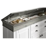 Комод Бостон 4+2 с откидной крышкой Белый воск+серый - картинка 5 Комод Бостон 4+2 с откидной крышкой Белый воск+серый - картинка 5