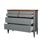 Комод деревянный с ящиками Ольса 042 (серый 7042/антик 24) Комод деревянный с ящиками Ольса 042 (серый 7042/антик 24)