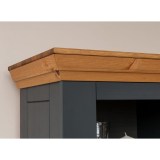 Комод Форест 2 двери и полки серый 7012/бейц-масло картинка 7 Комод Форест 2 двери и полки серый 7012/бейц-масло картинка 7