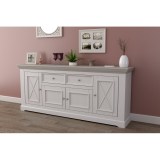 Комод Форест 4 двери 2 ящика белый воск/антрацит-2 Комод Форест 4 двери 2 ящика белый воск/антрацит-2