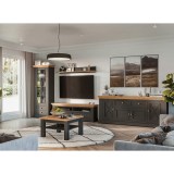 Комод Форест 4 двери 2 ящика серый 7012/бейц-масло картинка 10 Комод Форест 4 двери 2 ящика серый 7012/бейц-масло картинка 10