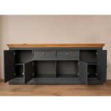 Комод Форест 4 двери 2 ящика серый 7012/бейц-масло картинка 11 Комод Форест 4 двери 2 ящика серый 7012/бейц-масло картинка 11