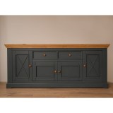 Комод Форест 4 двери 2 ящика серый 7012/бейц-масло картинка 2 Комод Форест 4 двери 2 ящика серый 7012/бейц-масло картинка 2