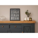 Комод Форест 4 двери 2 ящика серый 7012/бейц-масло картинка 3 Комод Форест 4 двери 2 ящика серый 7012/бейц-масло картинка 3